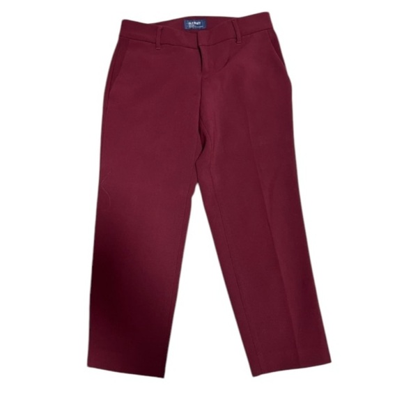 Old Navy Harper Mid Rise Burgundy Slacks Size 8 - Picture 2 of 8